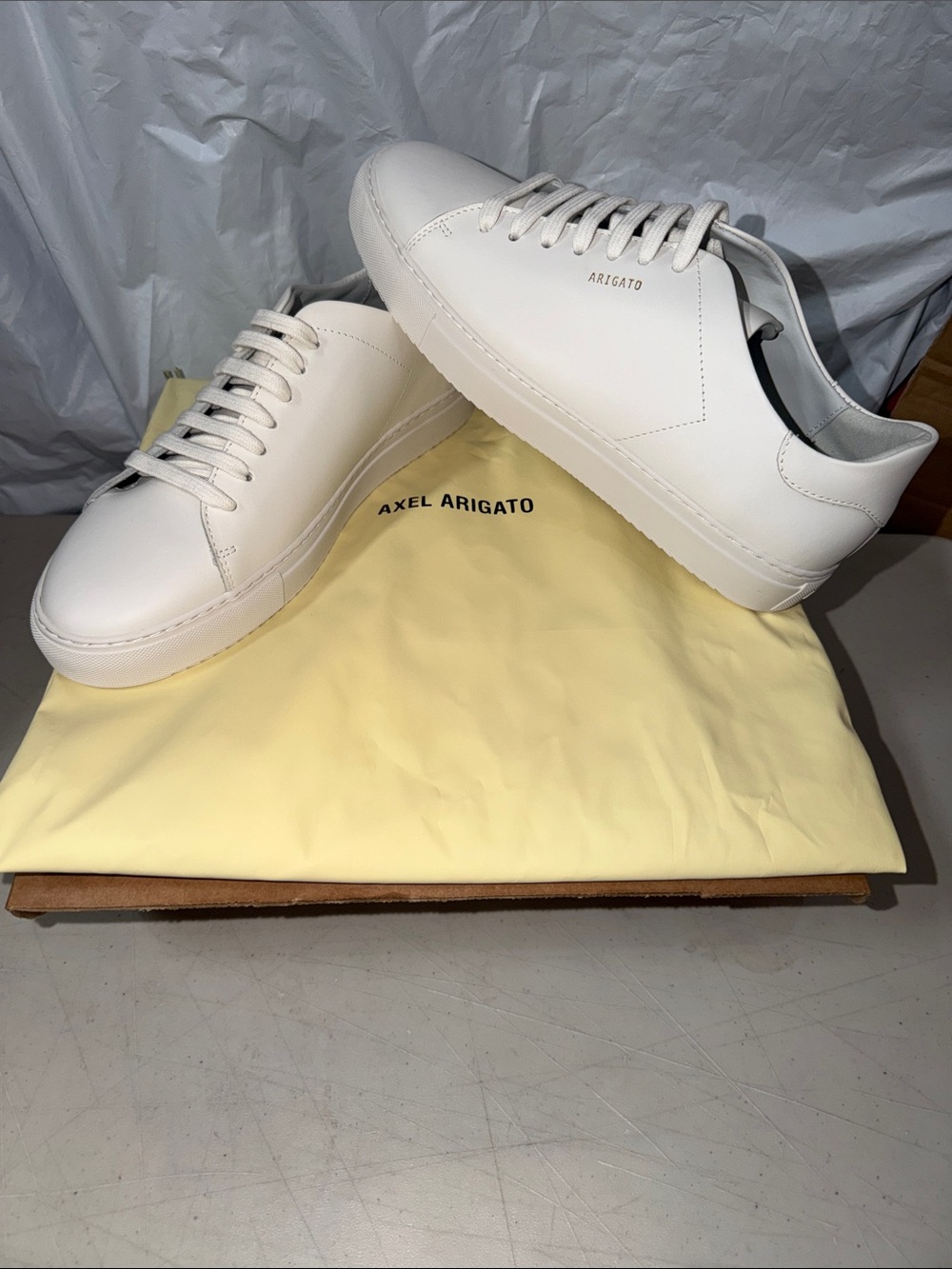 Axel Arigato Clean 90 Sneaker Mens Size 10.5 White Leather Lace Up Casual Shoes